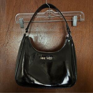 Nine West Glossy Black Shoulder Bag